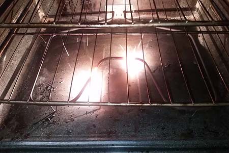 oven sparking